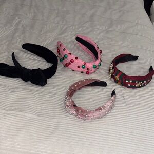 Stylish Headband Set - Pink, Black, Red